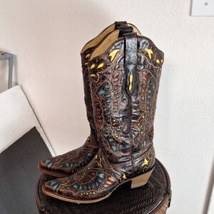 Corral Butterfly Western Style Cowgirl Boots Women Size 10 M